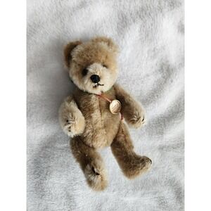 8" Vintage German Original Hermann Teddy Bear Fully Jointed West Germany Toy